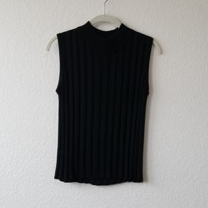 Basic Requirements Silk Mock Neck Sleeveless Shirt